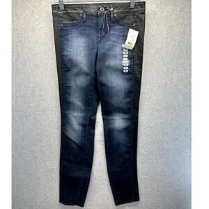 Rich & Skinny Womens Blue Jeans Pants Size 26 Stretch Black Edging New With Tags